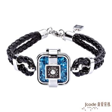 Jcode 真愛密碼 Jcode 聽見愛 316L白鋼皮手鍊(男)