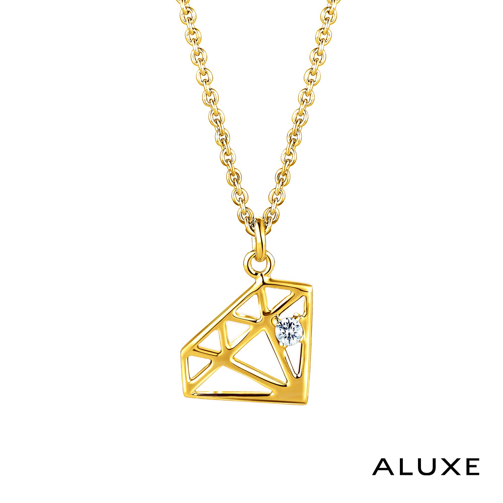 ALUXE 亞立詩 18K金 鑽石項鍊 鑽石光芒 NN0744