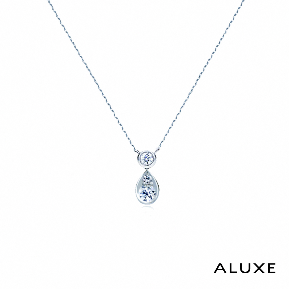 ALUXE 亞立詩 18K金 鑽石項鍊 海浪之歌 水滴形 NN0660