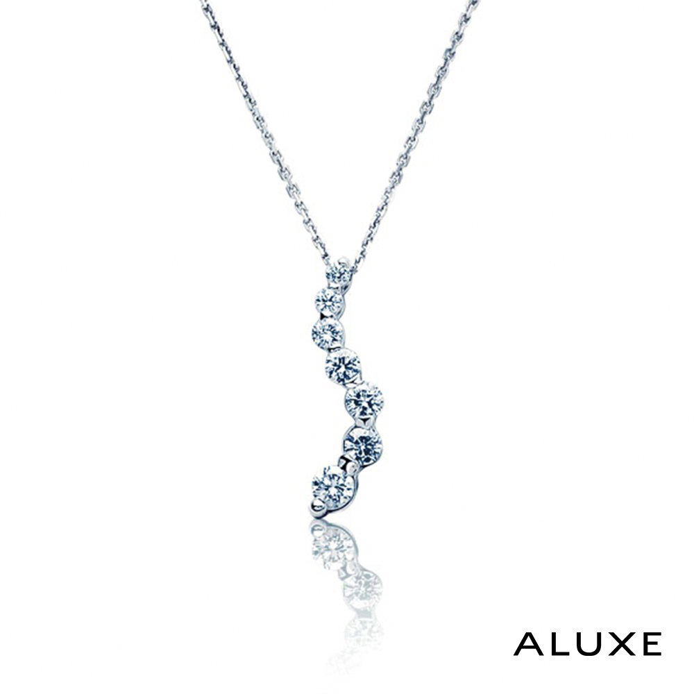 ALUXE 亞立詩 18K金 鑽石項鍊 波光粼粼 NN0684