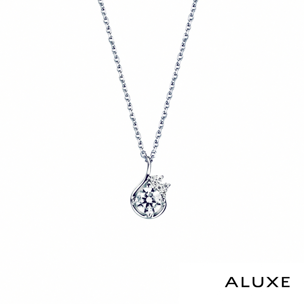 ALUXE 亞立詩 0.30克拉 FVS2 18K金 鑽石項鍊 春日之美 NS0760