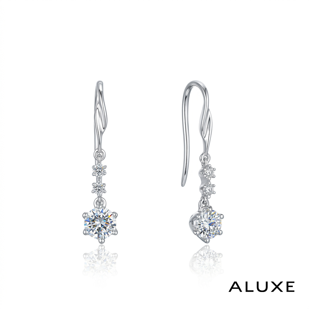 ALUXE 亞立詩 0.60克拉 FVS2 18K金 鑽石耳環 璀璨星海 垂墜式 ES0774