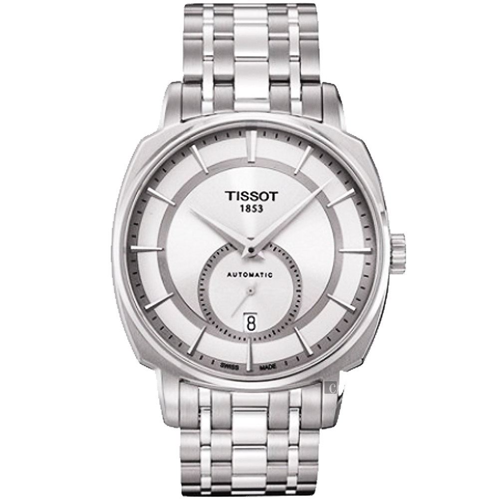 TISSOT 天梭 官方授權 T-Lord 獨立小秒針機械錶 百貨周年慶-銀/40mm T0595281103100