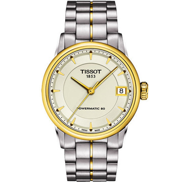 TISSOT 天梭 官方授權 T-Classic Luxury 機械錶 百貨周年慶-銀/半金 T0862072226100