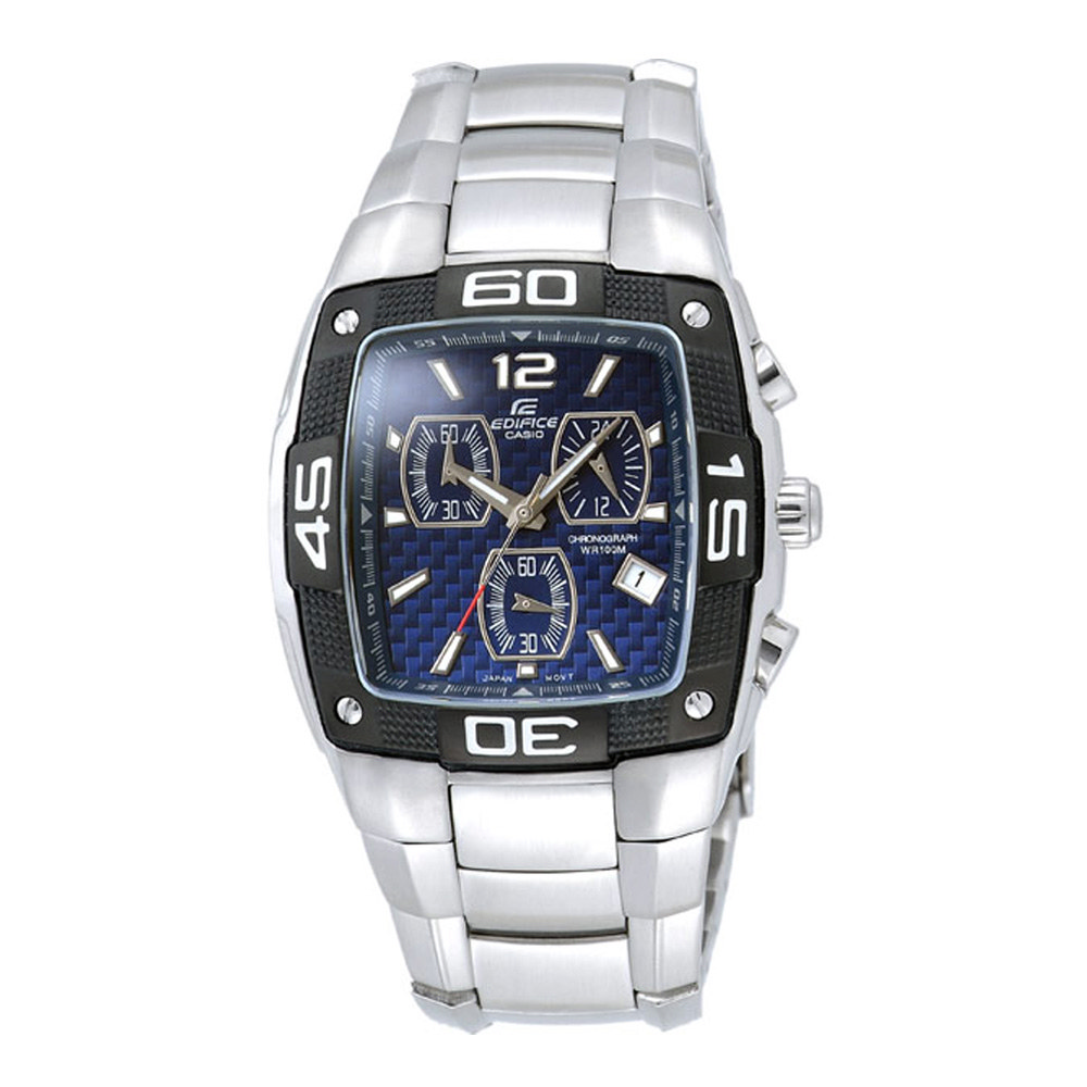 CASIO 卡西歐 EDIFICE系列 時尚三眼賽車錶-藍-EF-515D-2AVDF