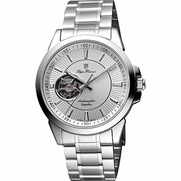 Olympianus 奧柏都會鏤空時尚機械腕錶-銀990-082AMS - PChome 24h購物