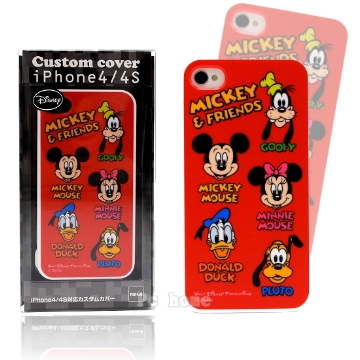 Disney 迪士尼 日本進口【我們都是好朋友】硬式iphone4/4S手機背蓋/殼