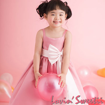 LOVIN 【` Sweetii】俏麗小公主童洋裝~桃紅~限量款