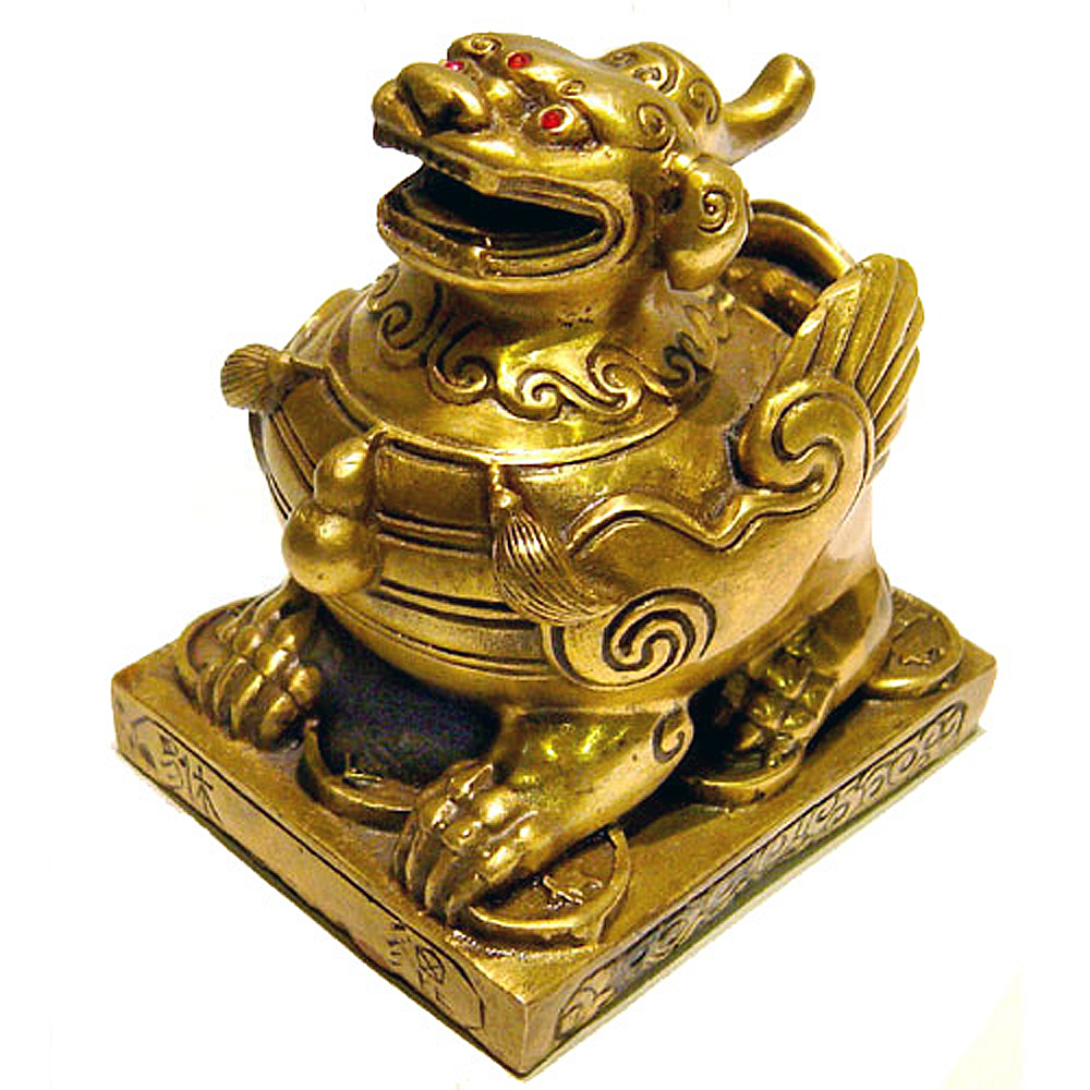 銅器 鎏金 鎮宅之宝招財 聚宝盆 鎮宅辟邪 開運風水 工芸品