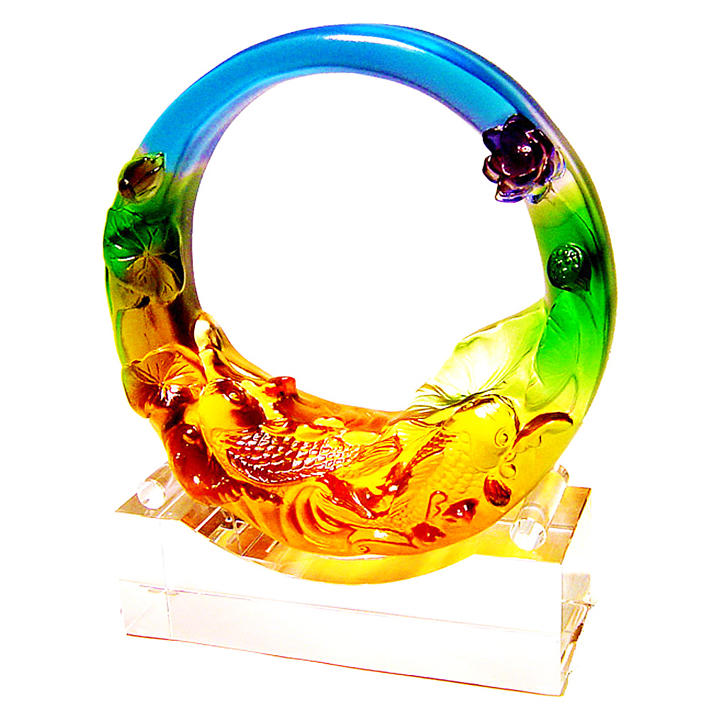 開運陶源《金玉滿堂》琉璃(高22cm)(含水晶底座) - PChome 24h購物