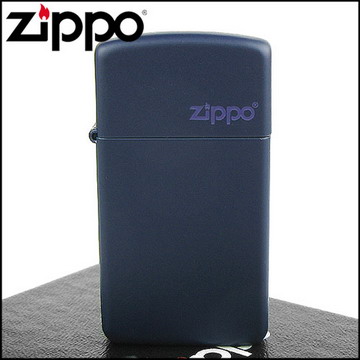 Zippo 美系~LOGO字樣打火機~(窄)Navy Matte海軍藍烤漆（其他規格）