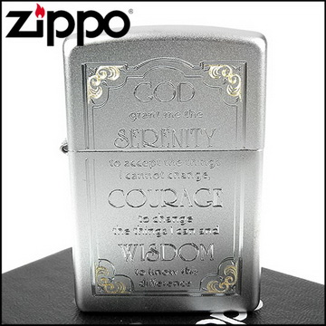 【ZIPPO】美系~Serenity Prayer-寧靜禱告文雕刻設計打火機