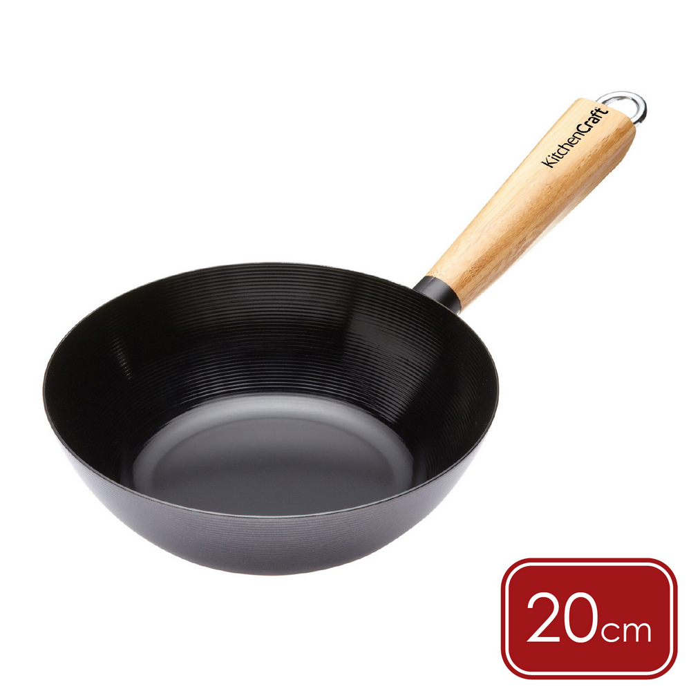 KitchenCraft 英國 木柄不沾炒鍋(20cm) / 炒菜鍋