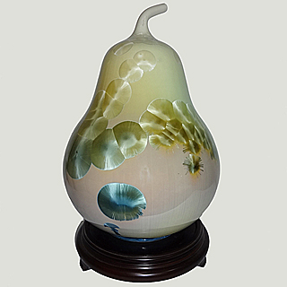台湾 陶芸 台灣 陶藝 名工 郭明本 七彩 結晶釉 球瓶 花瓶 台湾 美術 陶芸 名工 郭明本 七彩 結晶釉 球瓶 花瓶 - メルカリ