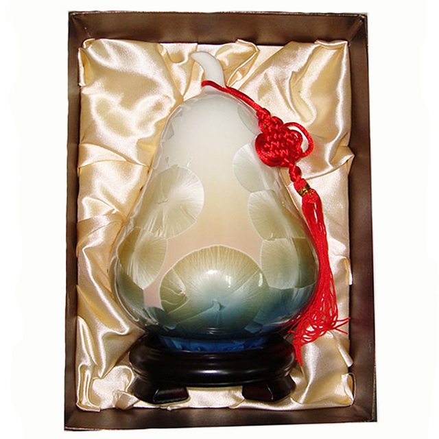 開運陶源 7 inch福到 聚寶盆 葫蘆甕 結晶釉瓷器-台灣首席結晶釉大師 彭文雄作品