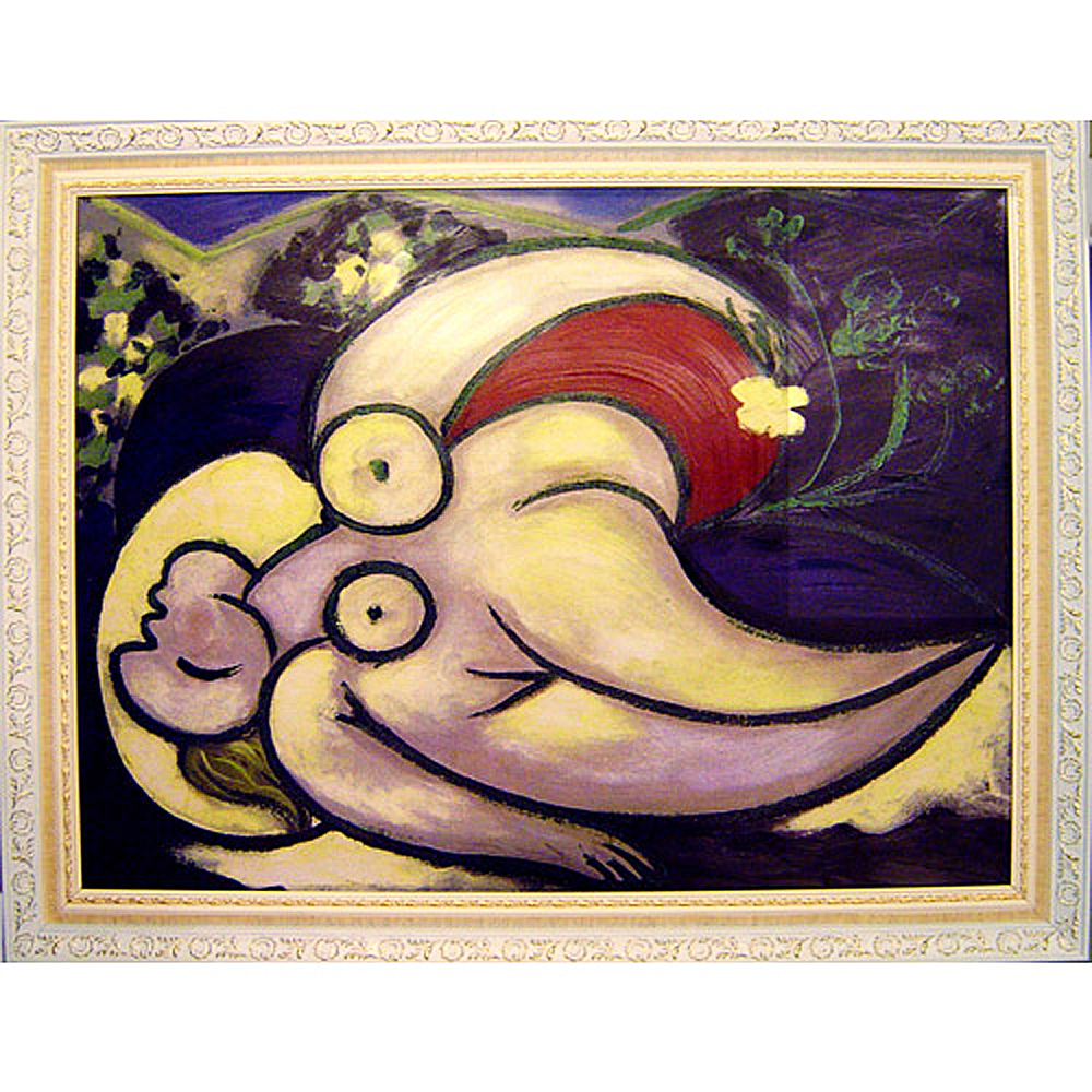 開運陶源 Pablo PICASSO布羅 畢卡索【躺著的女人】..大幅93x73cm