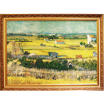 開運陶源 《麥田收割 豐收》梵谷名畫 The Harvest (Wheatfields) (大幅)