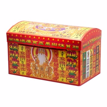 金發財 金 紙 賜財補財庫黃金萬兩珠寶箱(金 紙-萬寶箱系列 福德正神金+五路財神金)