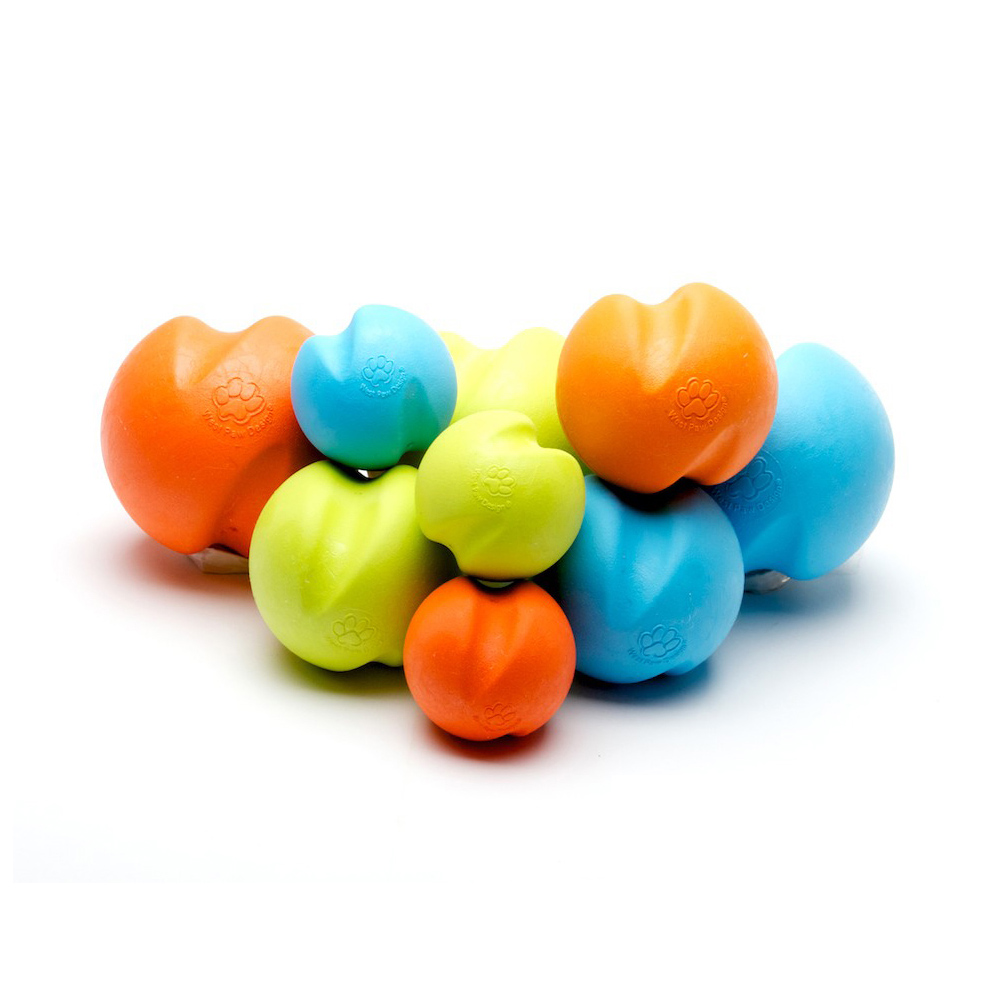 West Paw Jive磨牙耐咬球2.5英吋-M(中小型犬/狗玩具/耐咬/互動/咀嚼/浮水/寵物玩具)