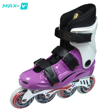 PU DLD V-MAX 鋁合金直排輪 紫白