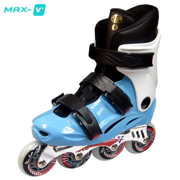 PU DLD V-MAX 鋁合金直排輪 藍白