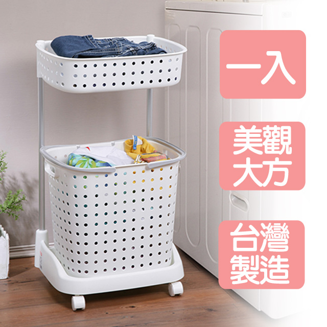 KEYWAY 聯府 【 真心良品】KEYWAY聯府 樂活衣物分類收納架(附輪)