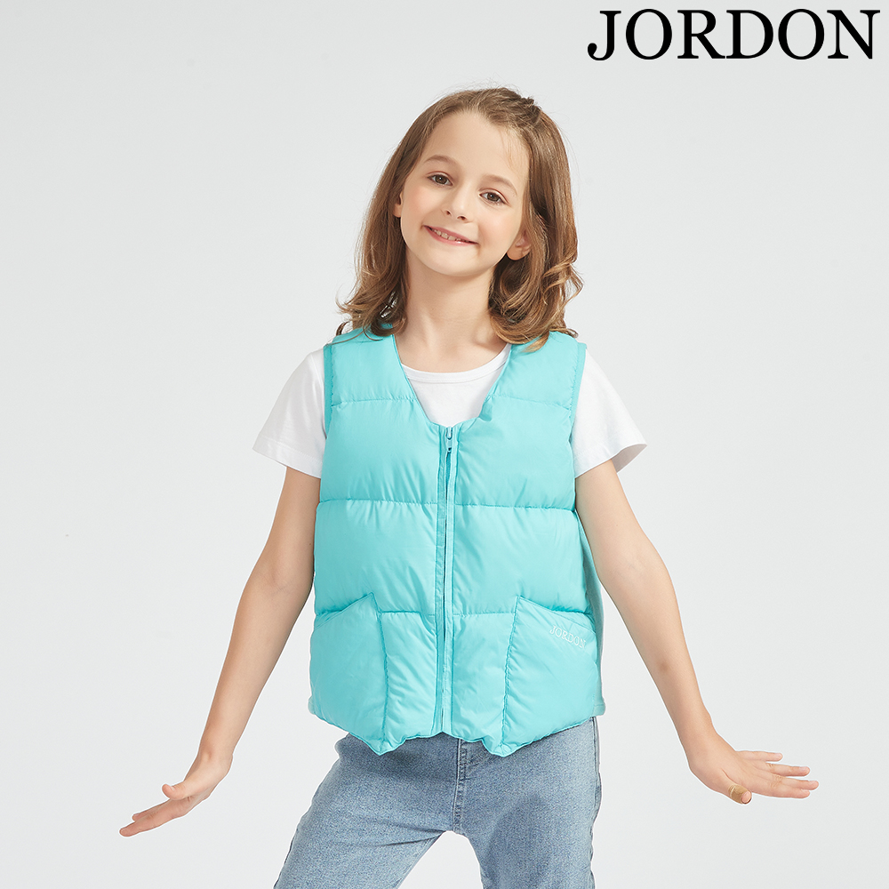 JORDON 橋登 兒童素色羽絨背心