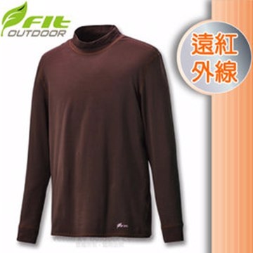 FIT 維特 男新款 遠紅外線立領保暖內衣_FW1503 黑咖啡