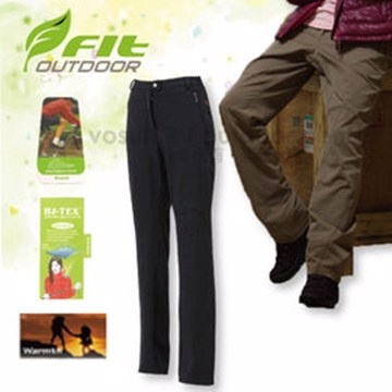 FIT 維特 女新款 彈性吸排抗靜電保暖長褲_經典黑 EW2801