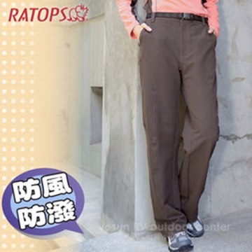 RATOPS 瑞多仕 - 女彈性磨毛保暖長褲.休閒褲_DA3624 暗褐色