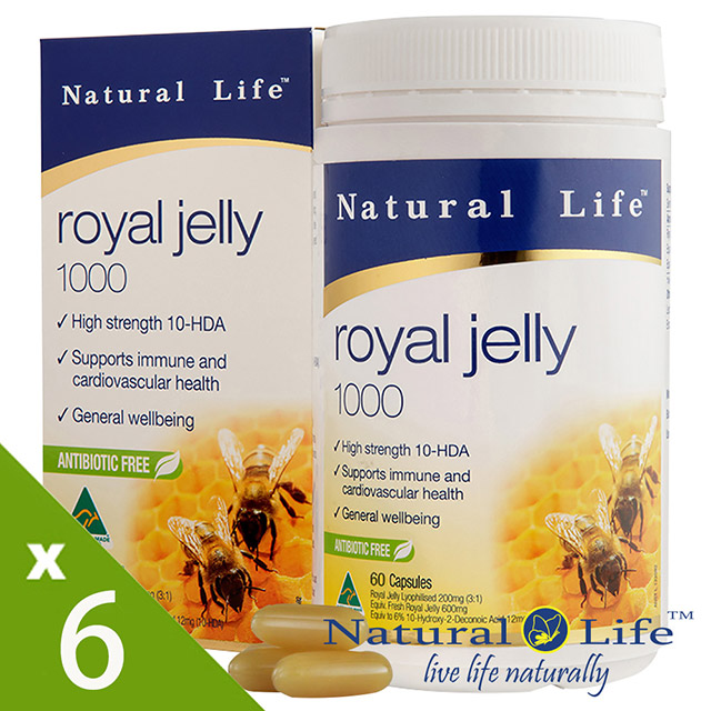 Natural Life 澳洲 頂級蜂王漿6入組(60顆x6瓶)