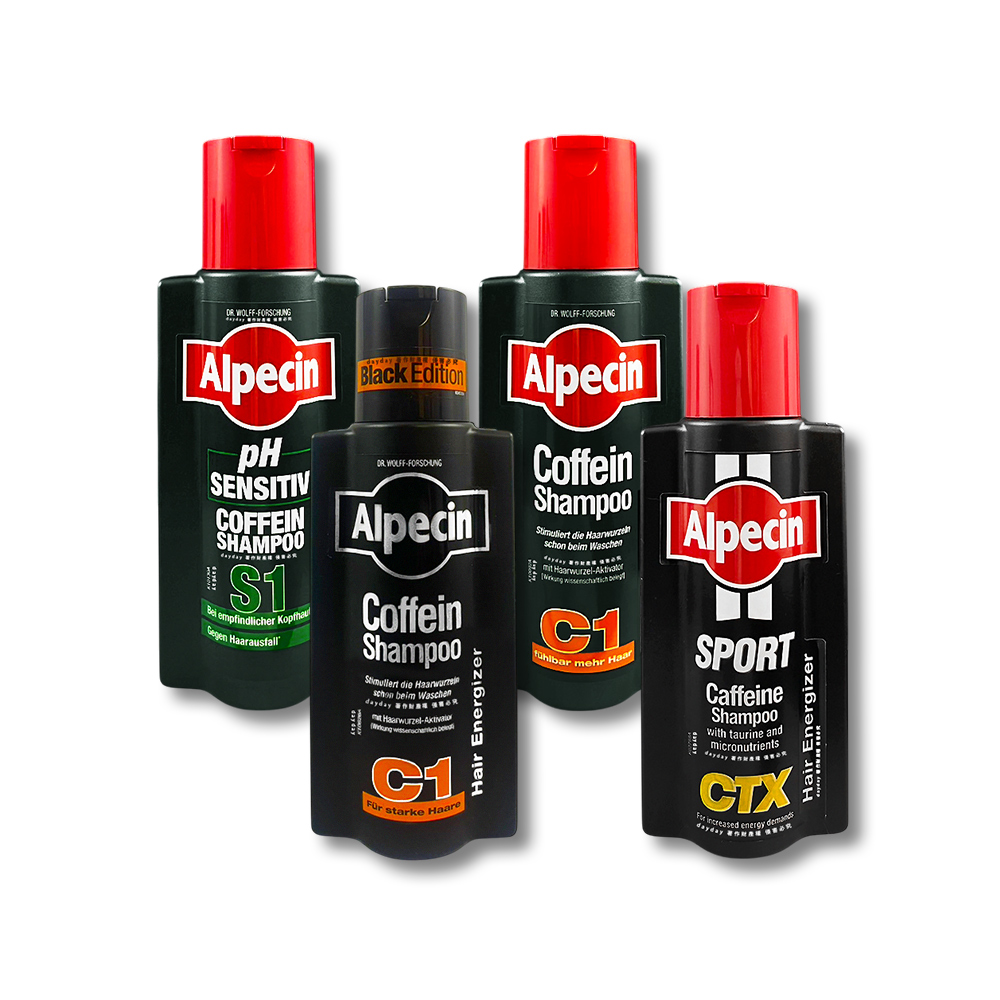 Alpecin (2瓶任選超值組)德國無矽靈咖啡因洗髮乳250ml/瓶(C1強健髮根/CTX運動型/A3抗頭皮削/S1溫和型_4款可選)