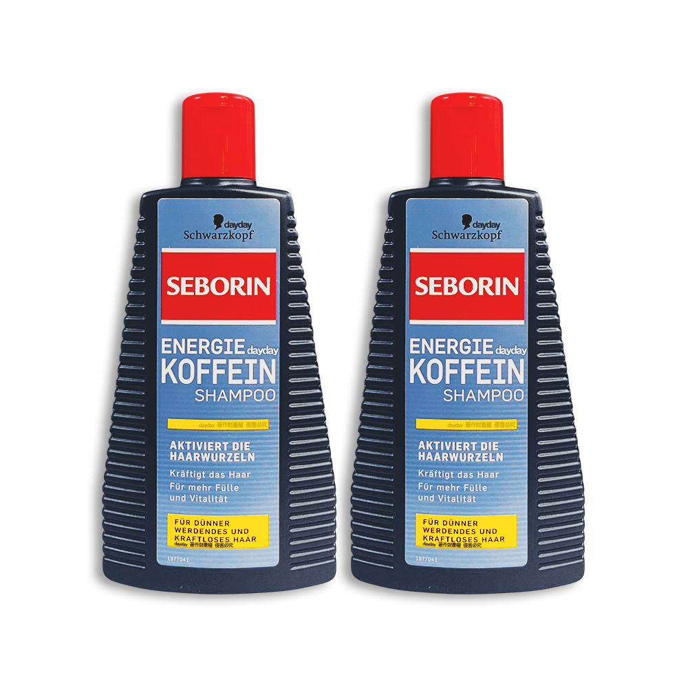 SCHWARZKOPF 施華蔻 (2瓶超值組)德國SEBORIN無矽靈咖啡因洗髮露250ml/瓶(一般黃標,男士芳香去味活性洗髮精)