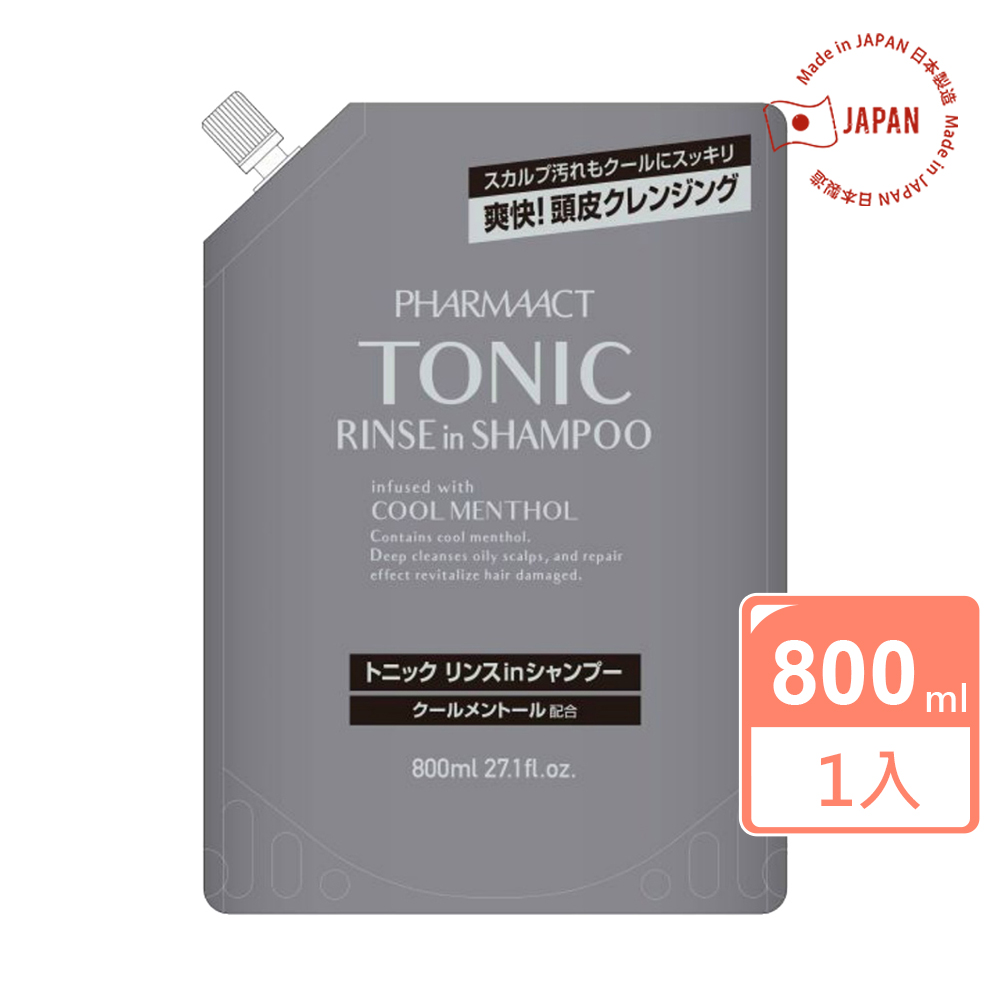 日本熊野 TONIC冰涼洗髮精-補充包800ml