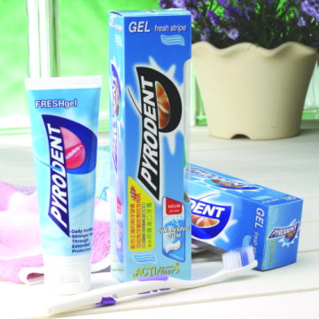 蓓露潔Pyrodent專用牙膏(90ml/條)加送牙刷乙支(藍)