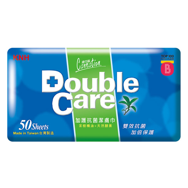康乃馨-Double Care抗菌濕巾(50片x12包/箱)