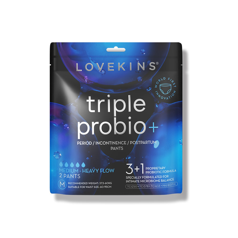 【Lovekins】Triple Probio 益菌安心褲/褲型衛生棉M號(2片*5包)|大江生活