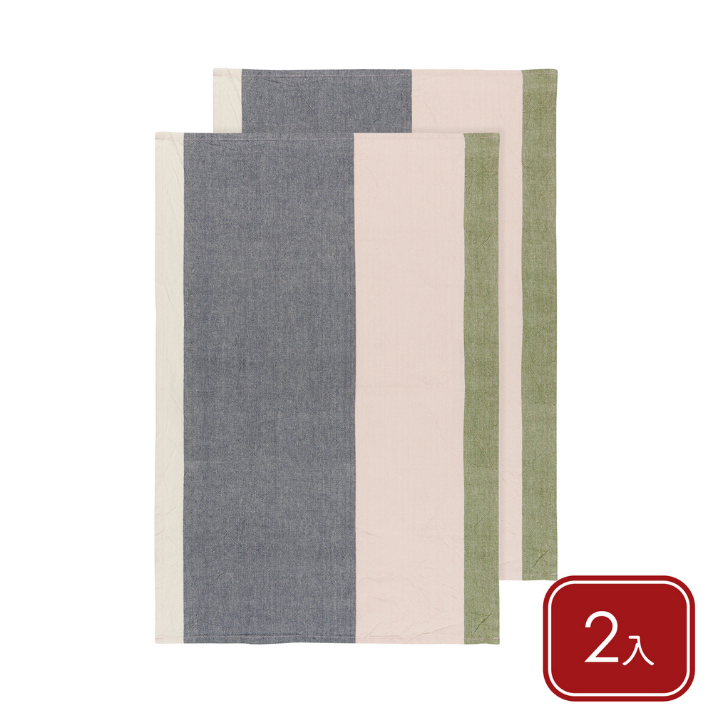 DANICA 加拿大 擦拭布2入(素雅綠71x45cm) / 廚房抹布 清潔布 擦拭布 茶巾