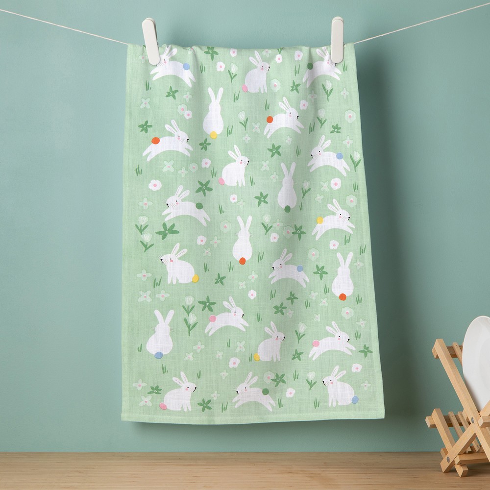 DANICA 加拿大 Jubilee純棉擦拭布(快樂兔71x46cm) / 廚房抹布 清潔布 擦拭布