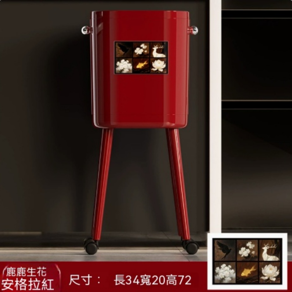 【銳達】 廚房垃圾桶 專用高腳 家用大容量 帶蓋高顏值 可移動臥室新款帶輪紙簍 T