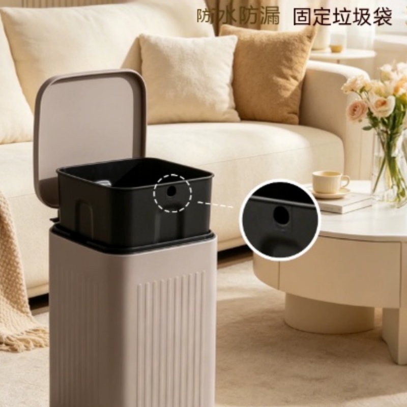 【暢麥】 垃圾桶 不鏽鋼 帶蓋 腳踏式 消聲緩降 寬口徑 90度開蓋p