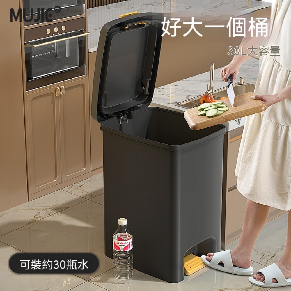 廚餘桶 紙簍 阜外垃圾桶 廚房垃圾桶 大容量垃圾桶 帶蓋腳踏式垃圾桶 廚余餐飲專用垃圾桶 20L