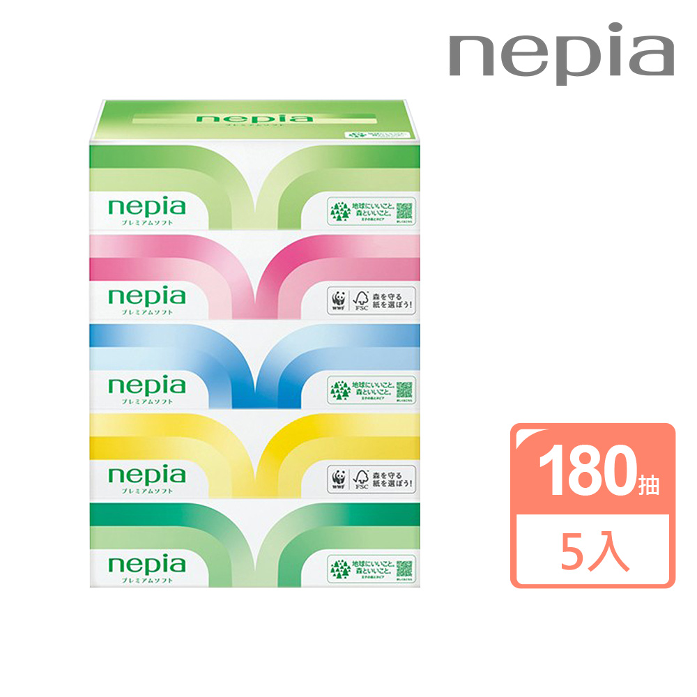 Nepia 王子 高級柔軟面紙180抽X5盒