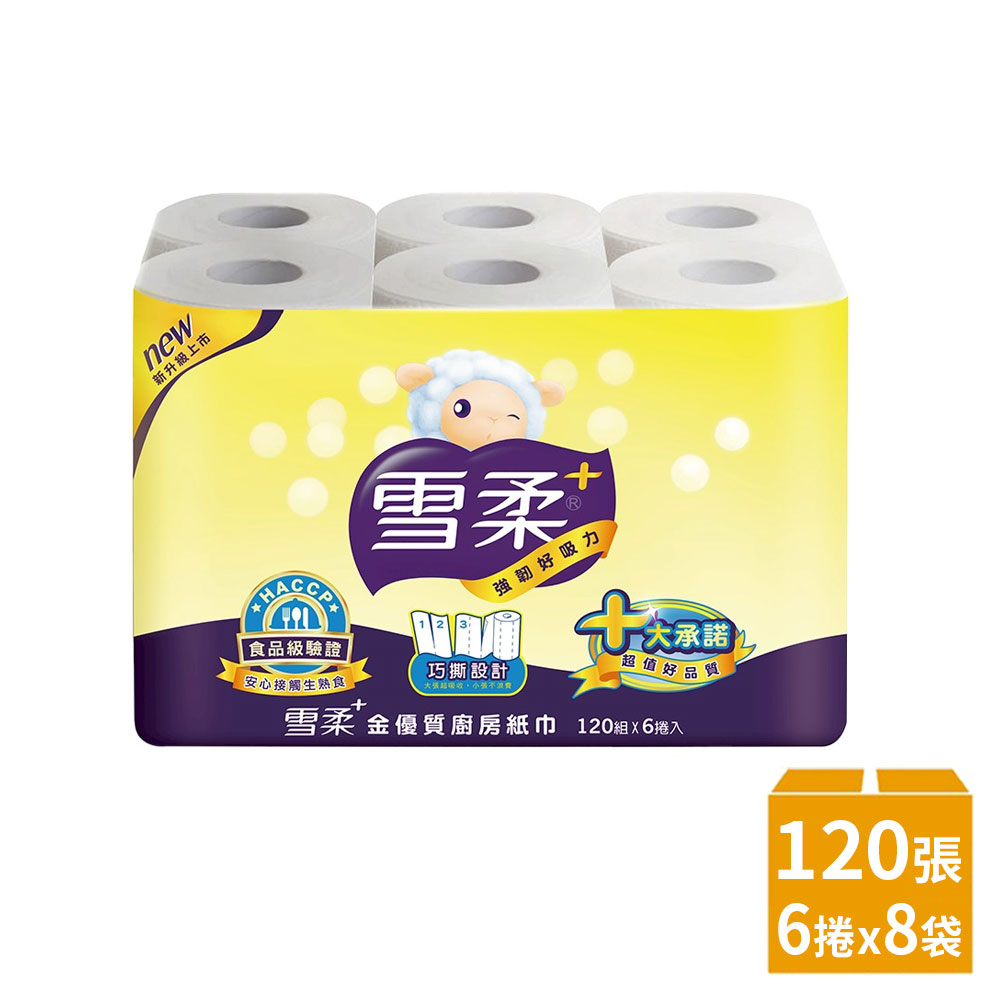 雪柔 廚房家用紙巾120組48入
