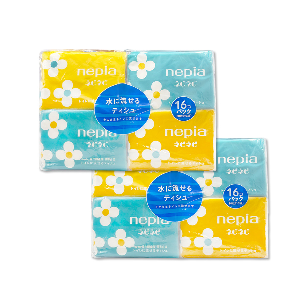 Nepia 王子 (2袋32包超值組)日本花朵圖案抽取式雙層面紙袖珍包10抽x16包/袋(妮飄迷你口袋隨身便攜紙巾)