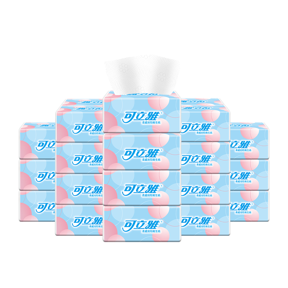 可麗舒 可立雅 柔感抽取衛生紙 100抽x20包x4串/箱