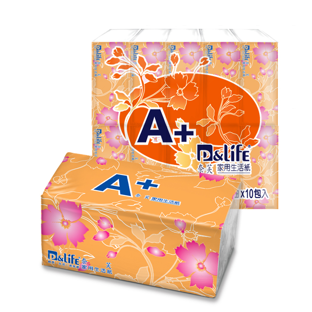 P&Life奈芙 A+抽取式生活用紙(100抽X10包X8串/箱)