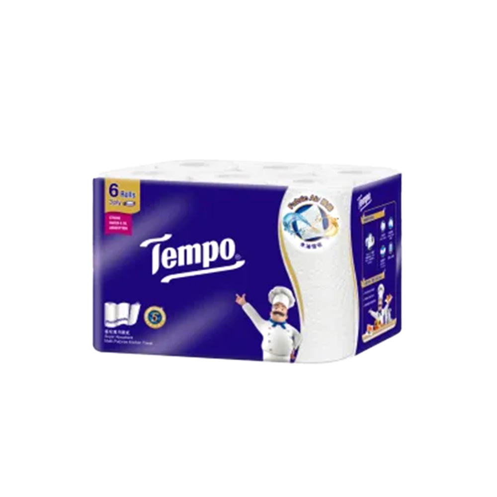 Tempo 極吸萬用3層廚房紙巾(捲筒式) 120張x6捲/串