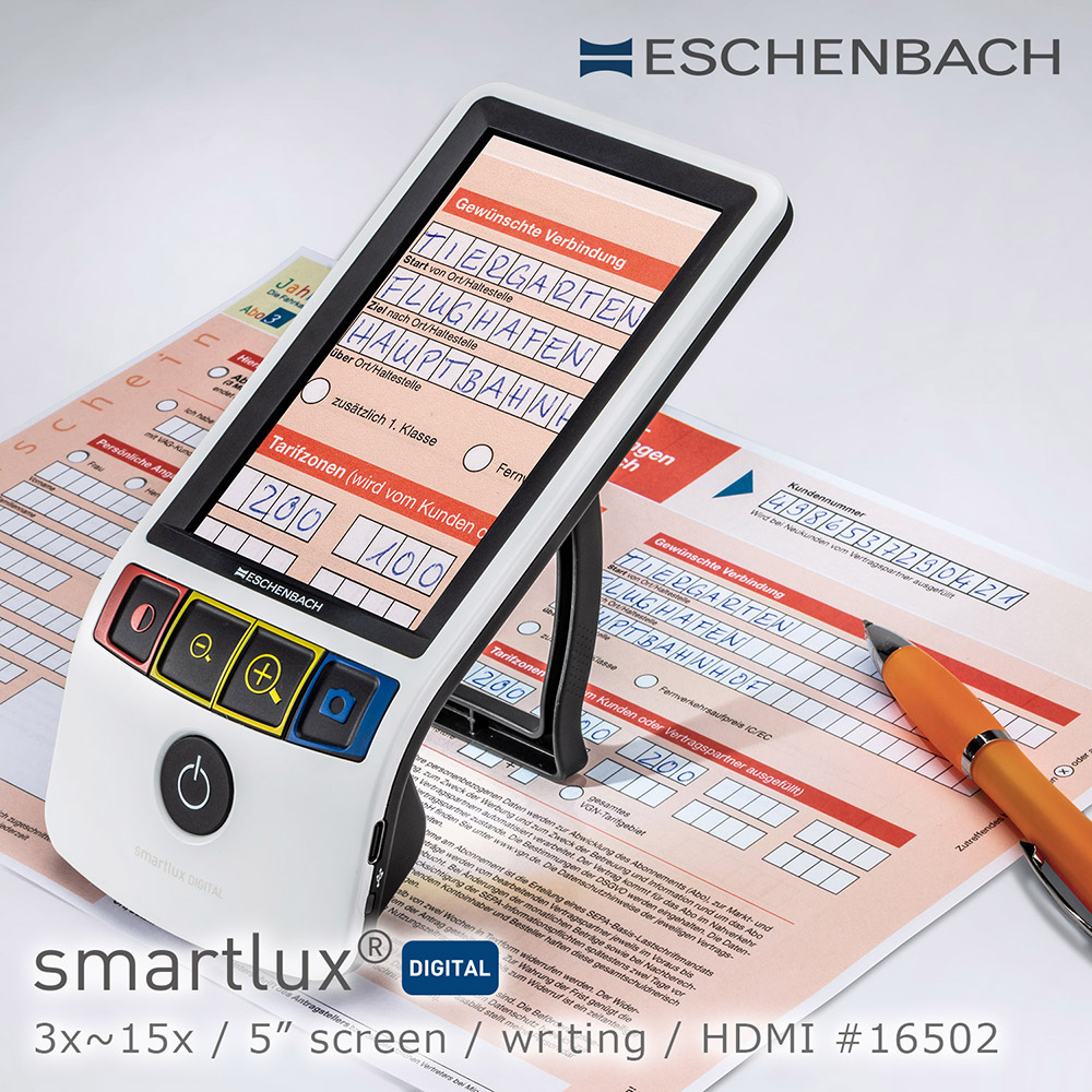 Eschenbach 宜視寶 3x-15x 5吋書寫用HDMI可攜式擴視機 16502 電子式放大鏡 壯年熟齡學習工具（其他規格）