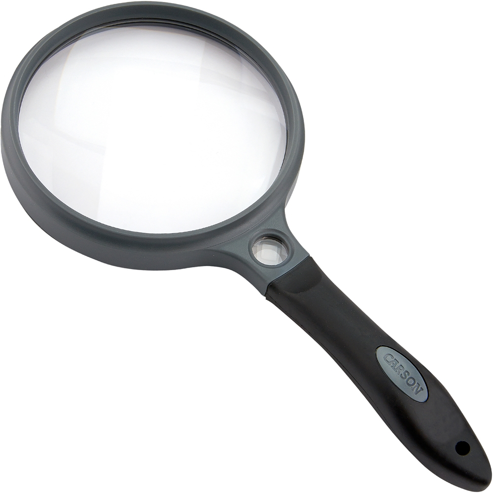 CARSON 美國 Sure附套聚焦放大鏡(10cm) / 物品觀察 老人閱讀 年長長者 輔助視力